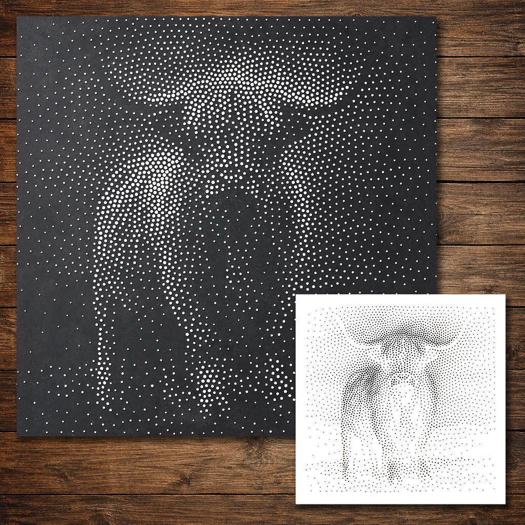 Highland Cow reusable Mylar stencil