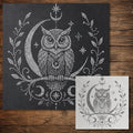 Celestial Owl reusable Mylar stencil