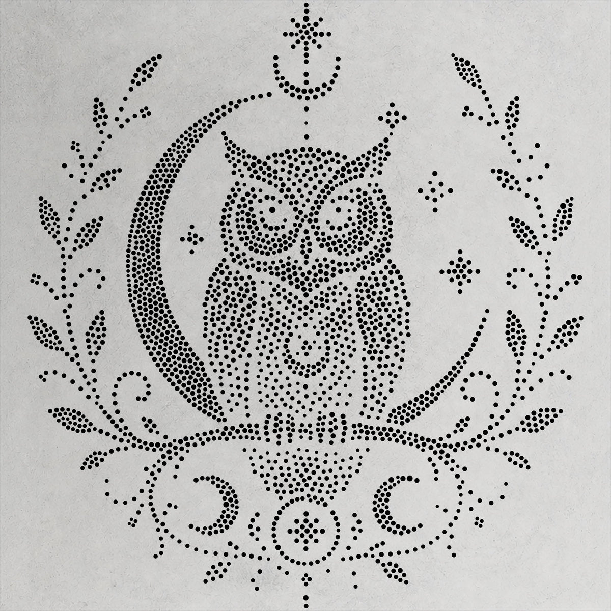 Celestial Owl reusable Mylar stencil