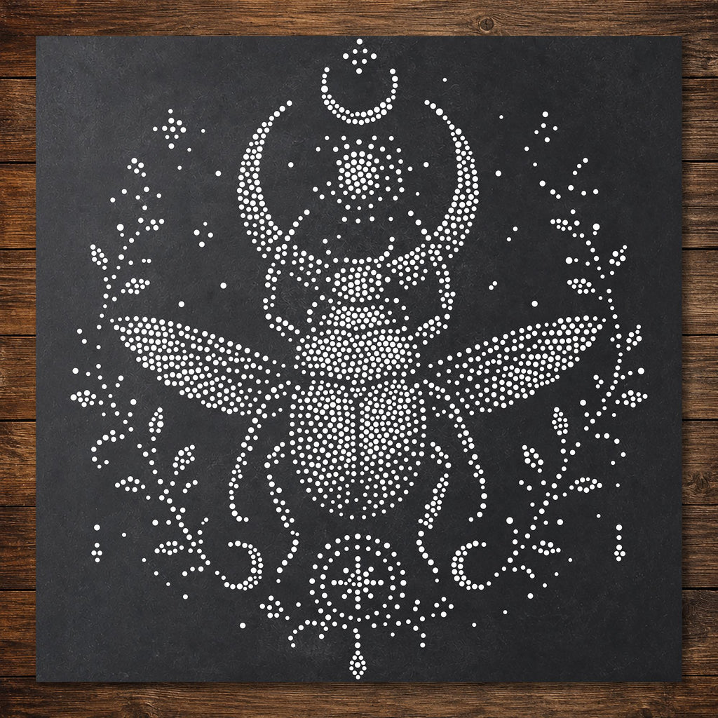 Scarab Beetle reusable Mylar stencil