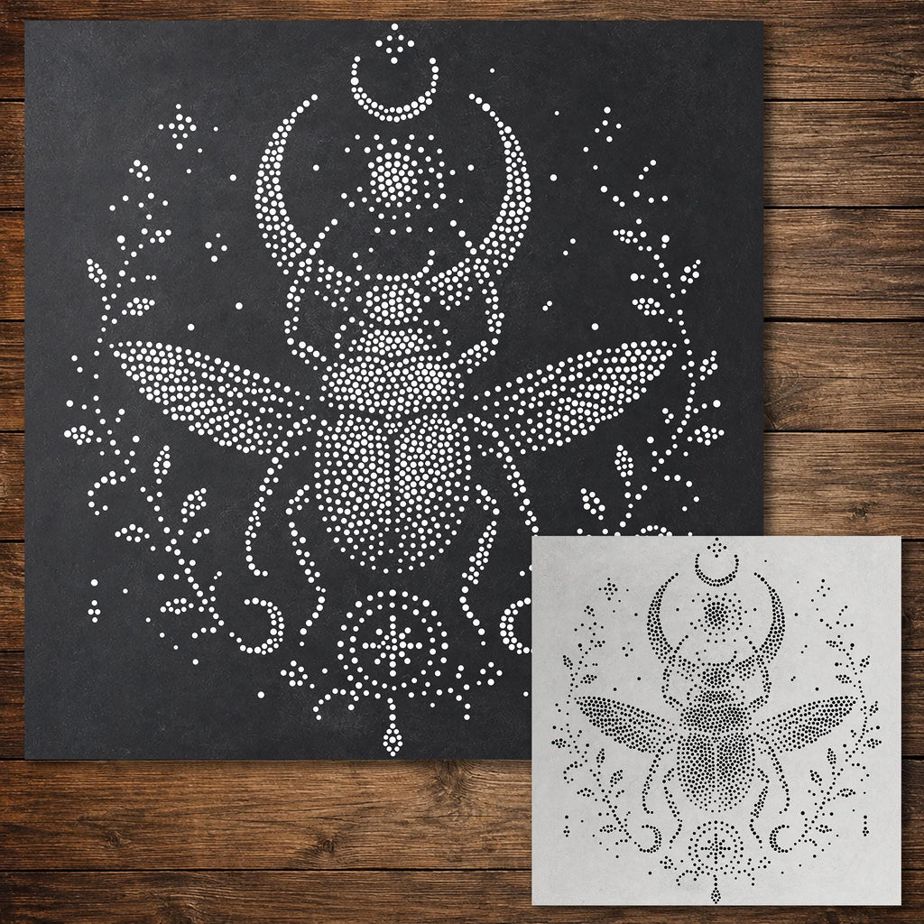 Scarab Beetle reusable Mylar stencil