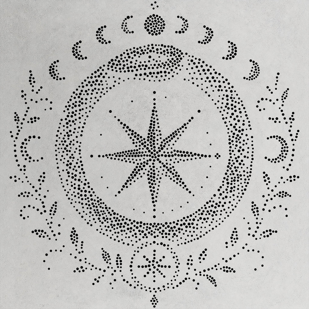 Celestial Ouroboros reusable Mylar stencil