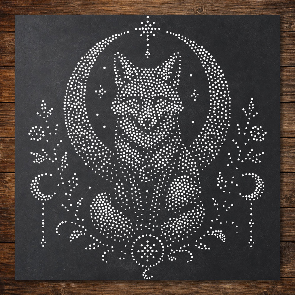Celestial Fox reusable Mylar stencil