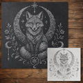Celestial Fox reusable Mylar stencil