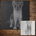 Realistic Stoat reusable Mylar stencil