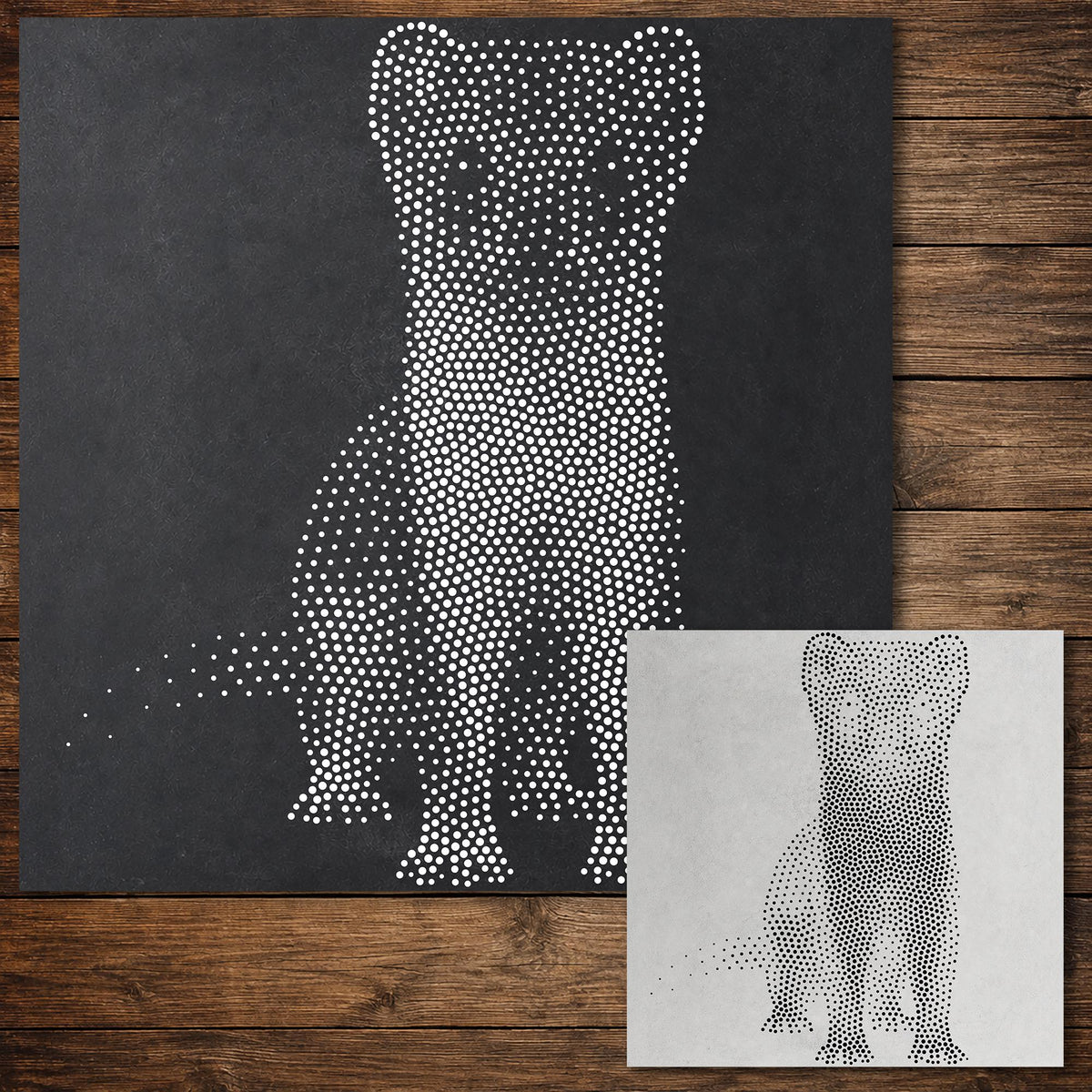 Realistic Stoat reusable Mylar stencil