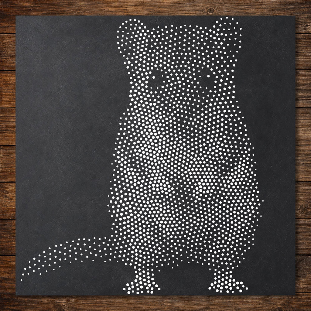 Realistic Dormouse reusable Mylar stencil
