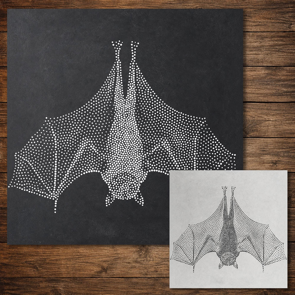 Realistic Bat reusable Mylar stencil