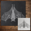 Realistic Bat reusable Mylar stencil