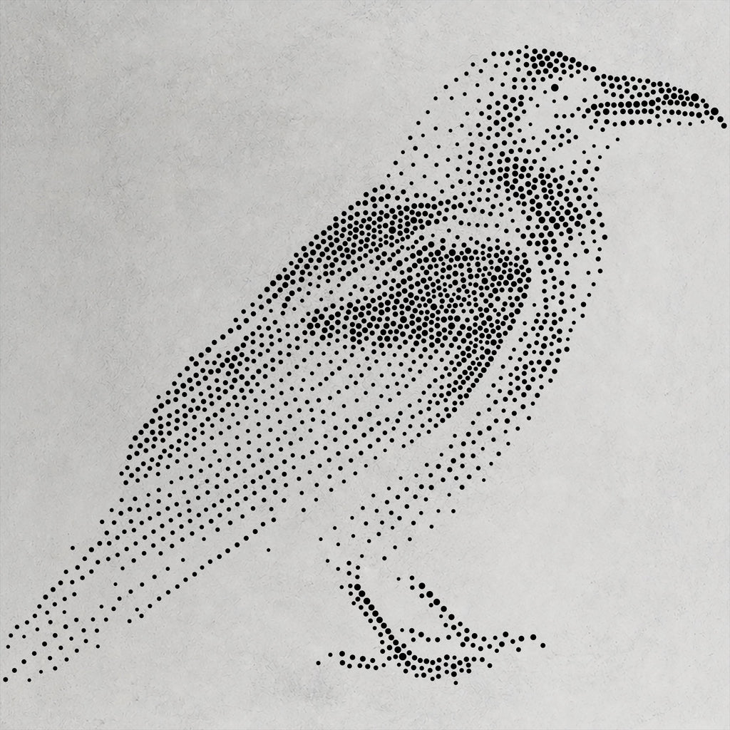 Realistic Raven reusable Mylar stencil