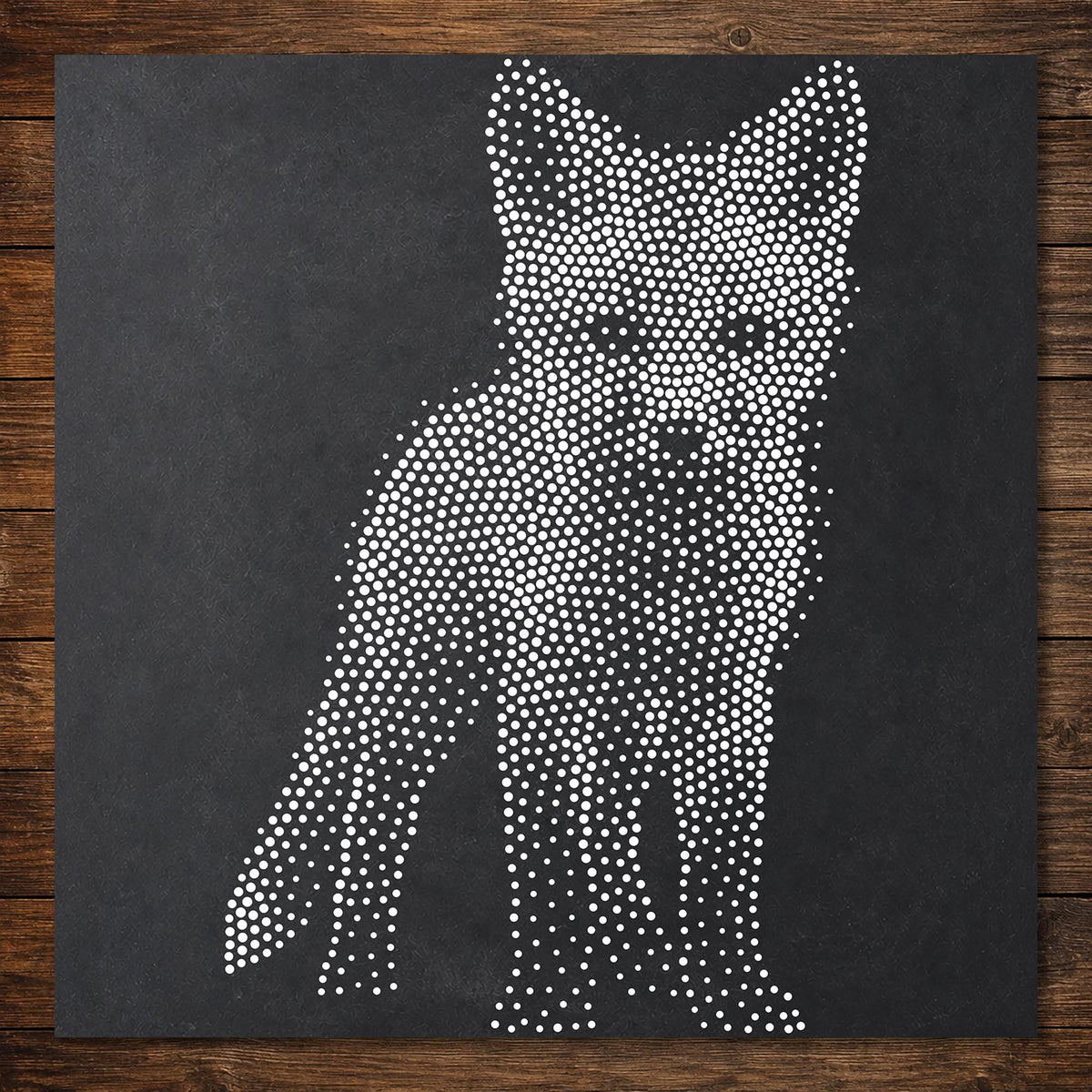 Realistic Fox Cub reusable Mylar stencil