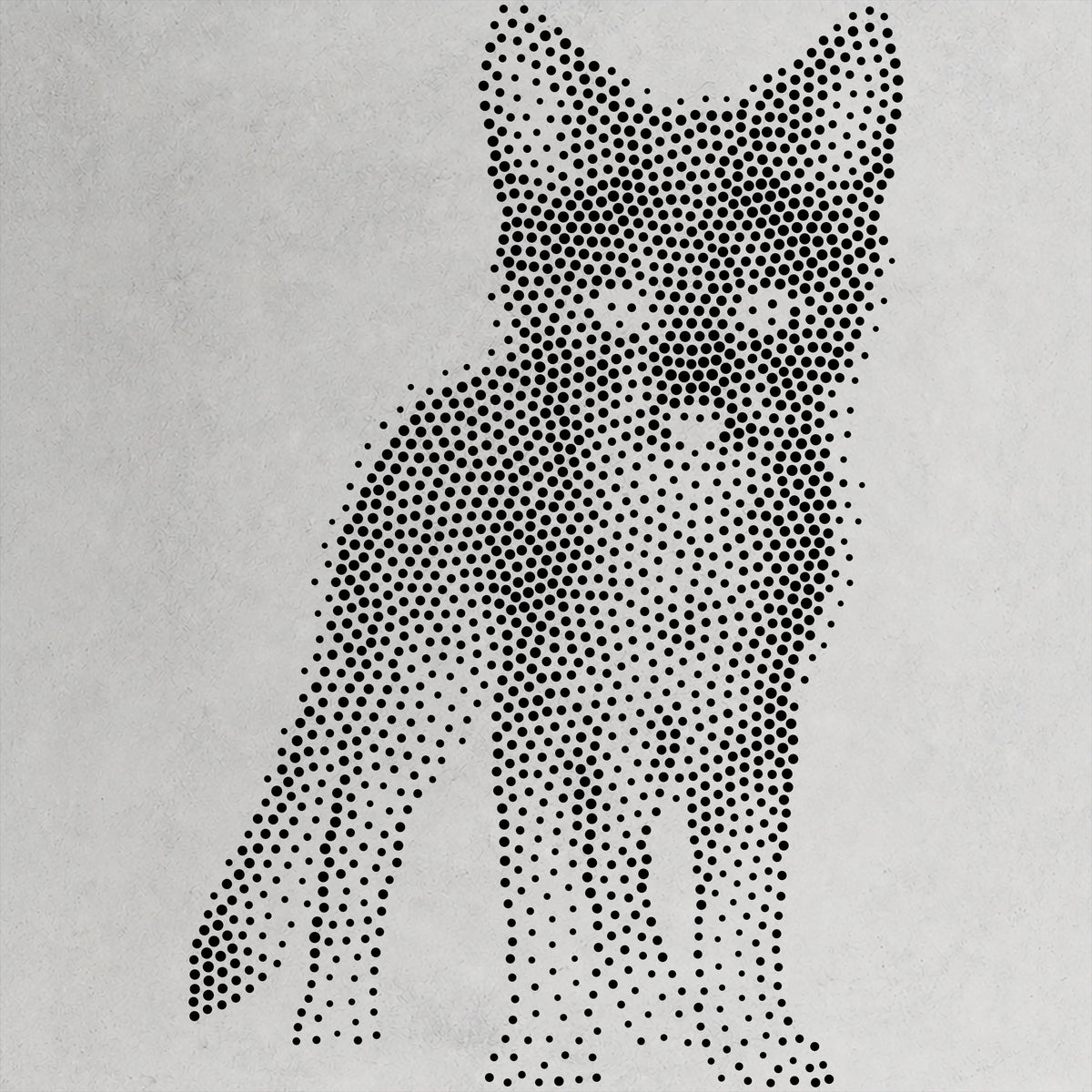 Realistic Fox Cub reusable Mylar stencil