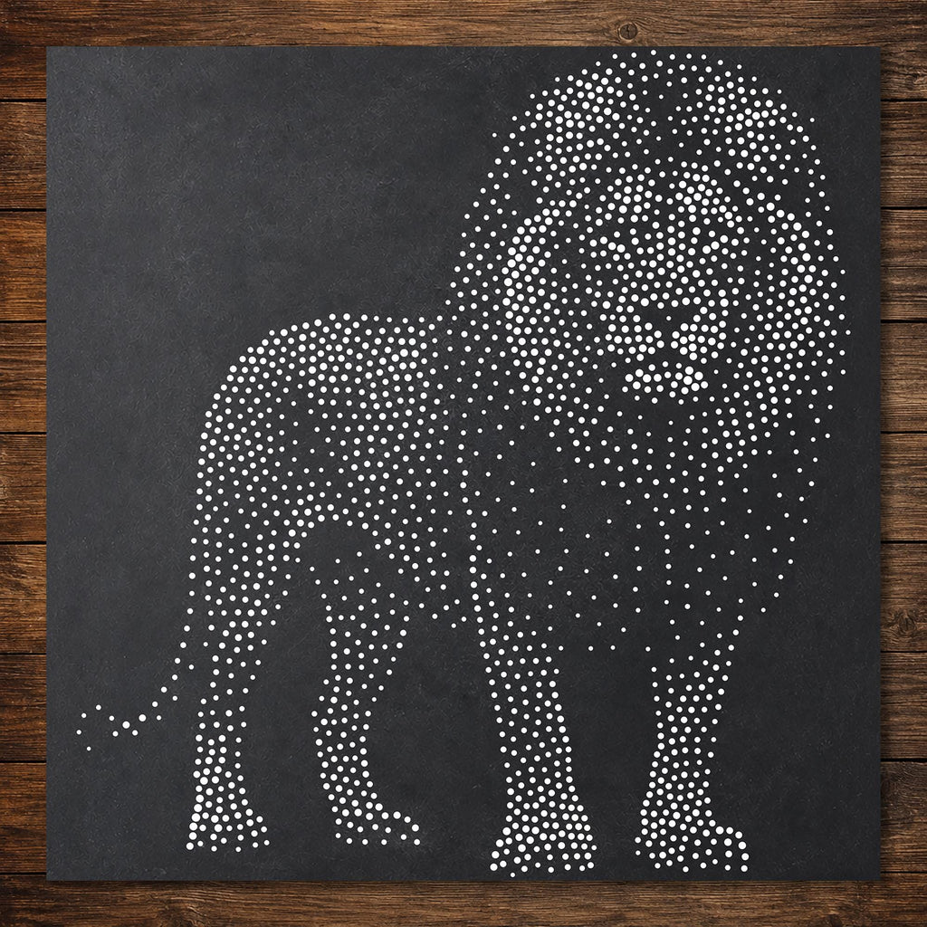 Realistic Lion reusable Mylar stencil