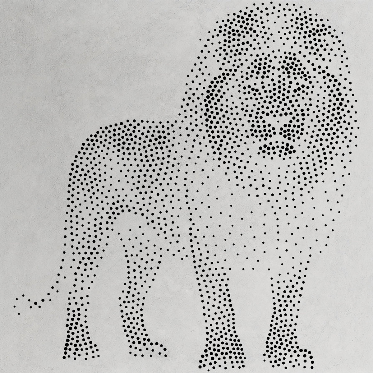 Realistic Lion reusable Mylar stencil