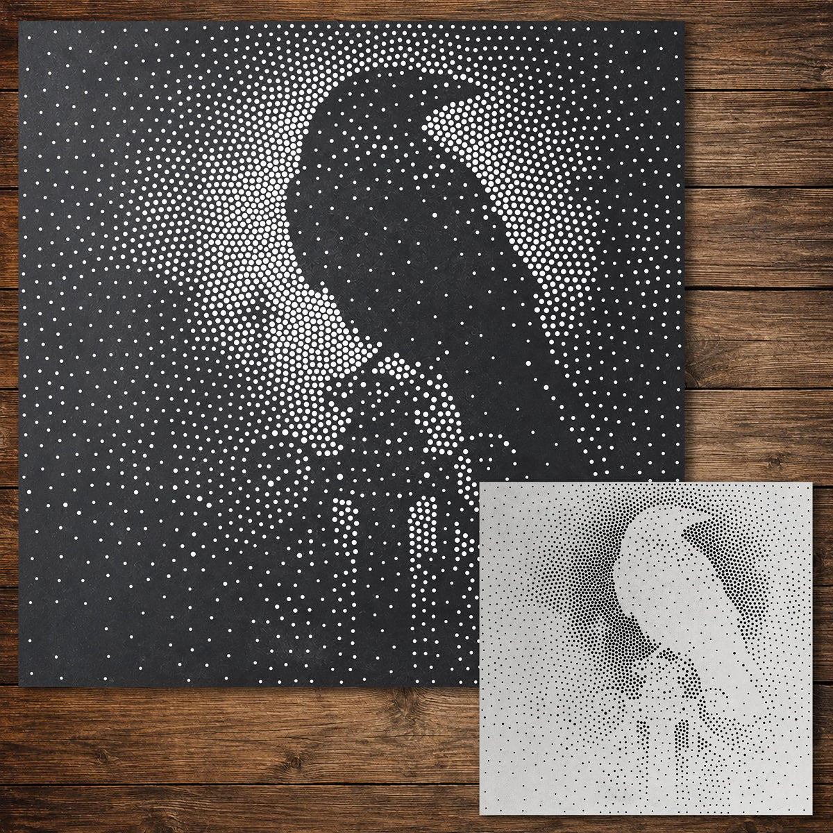Raven on Church Gate reusable Mylar stencil