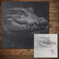Crocodile reusable Mylar stencil