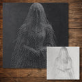 Victorian Ghost Stipple Art Halloween reusable Mylar stencil