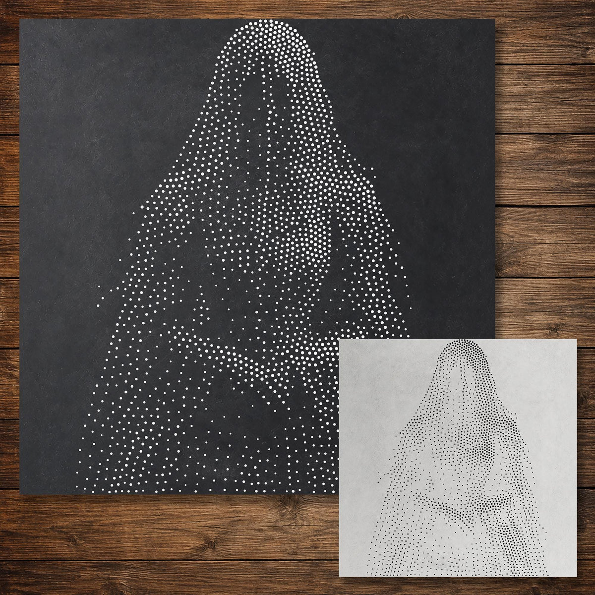 Victorian Ghost Stipple Art Halloween reusable Mylar stencil