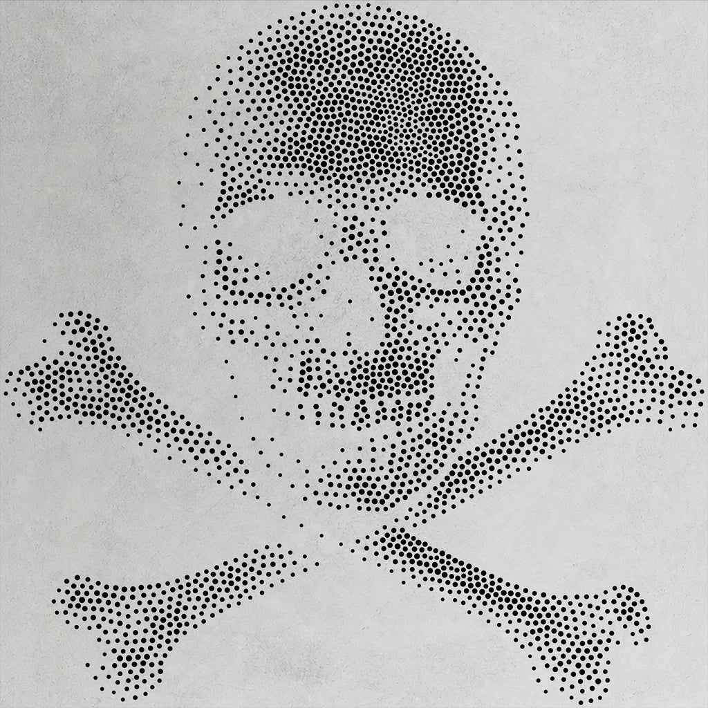 Skull & Crossbones reusable Mylar stencil
