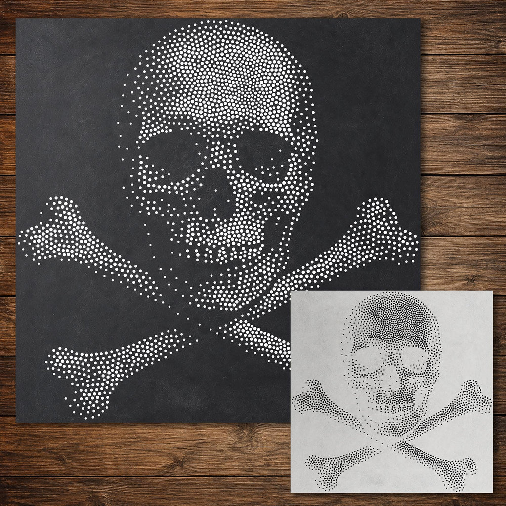 Skull & Crossbones reusable Mylar stencil