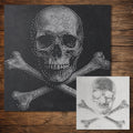 Skull & Crossbones reusable Mylar stencil