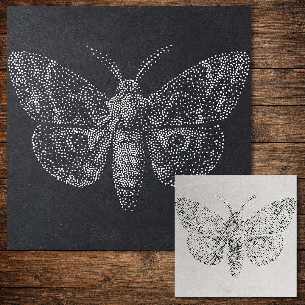 Emperor Moth reusable Mylar stencil