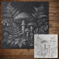 Fly Agaric Mushroom Forrest Floor reusable Mylar stencil