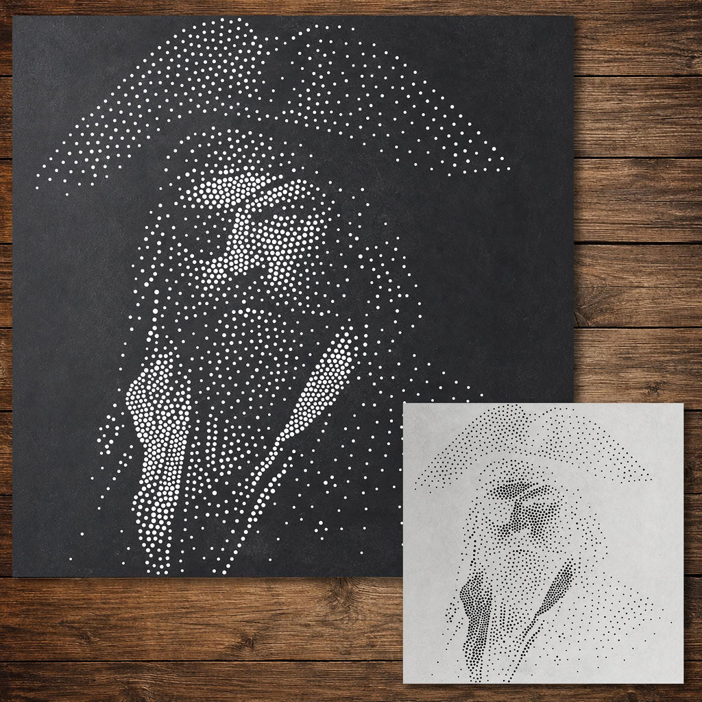 Pirate Face Portrait #1 reusable Mylar stencil