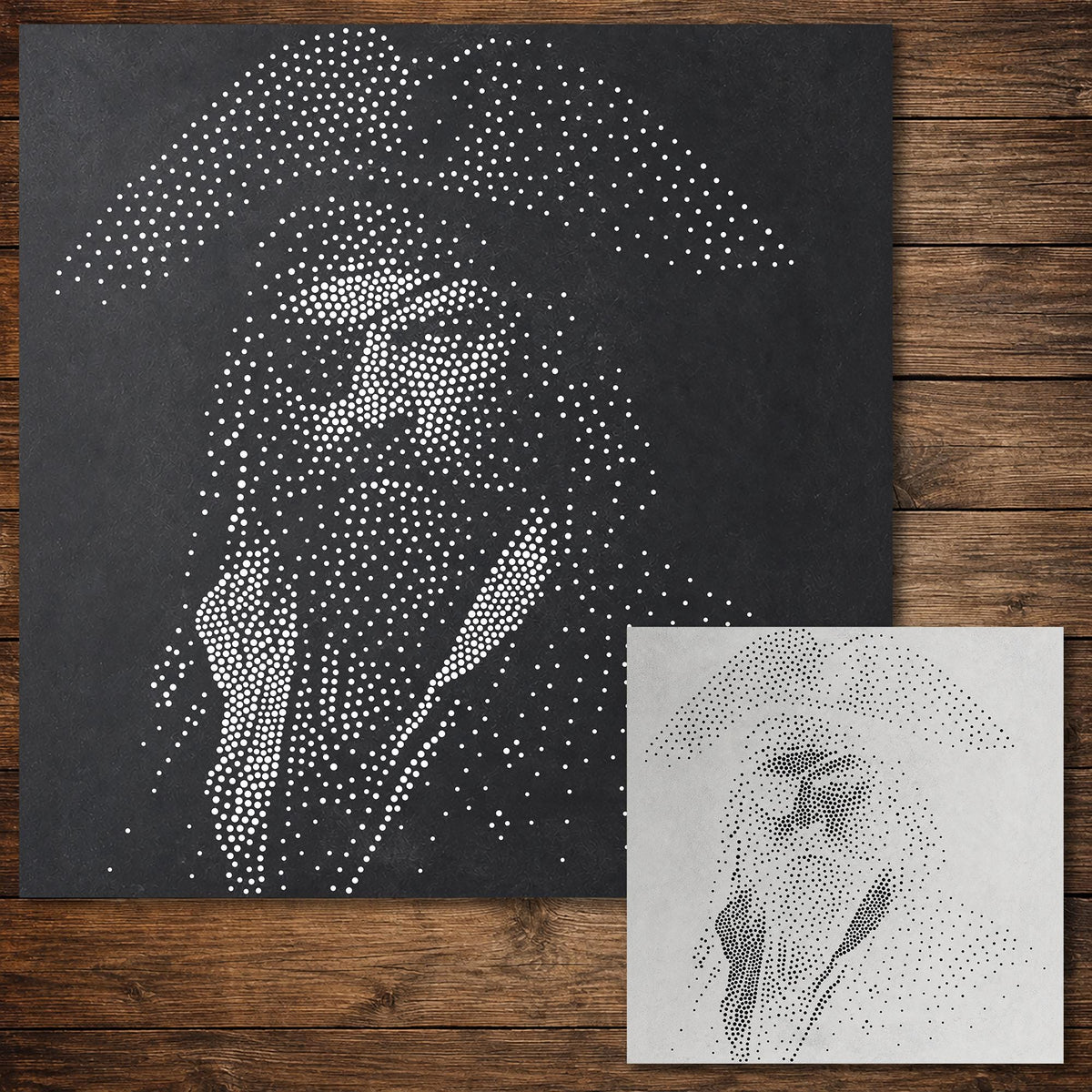 Pirate Face Portrait #1 reusable Mylar stencil