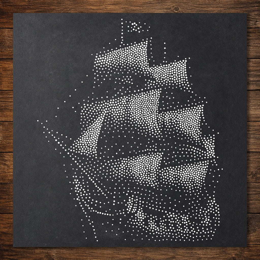 Pirate Galleon Sailing Ship reusable Mylar stencil