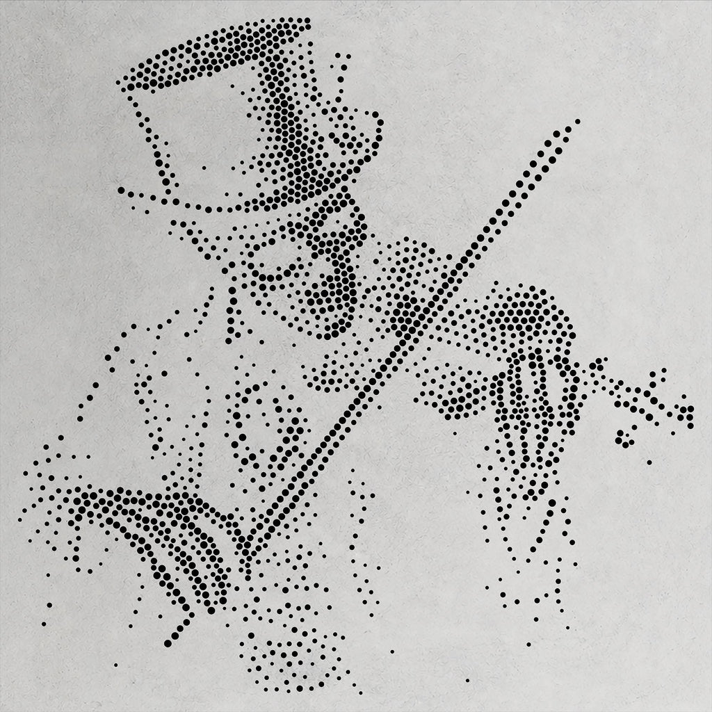 Skeleton Violinist Halloween reusable Mylar stencil