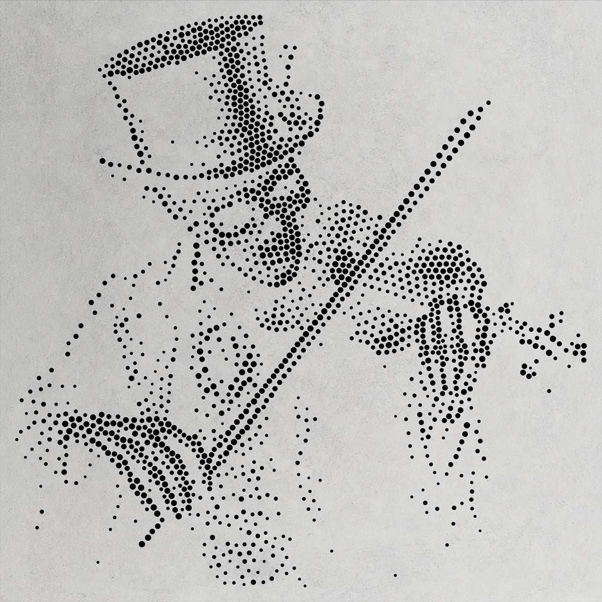 Skeleton Violinist Halloween reusable Mylar stencil