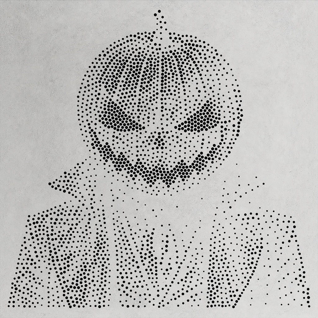 Pumpkin Head Man Halloween reusable Mylar stencil