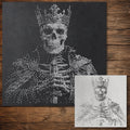 Skeletal King Halloween reusable Mylar stencil