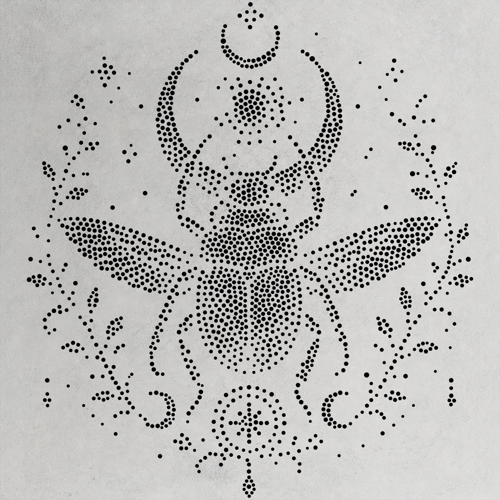 Scarab Beetle reusable Mylar stencil