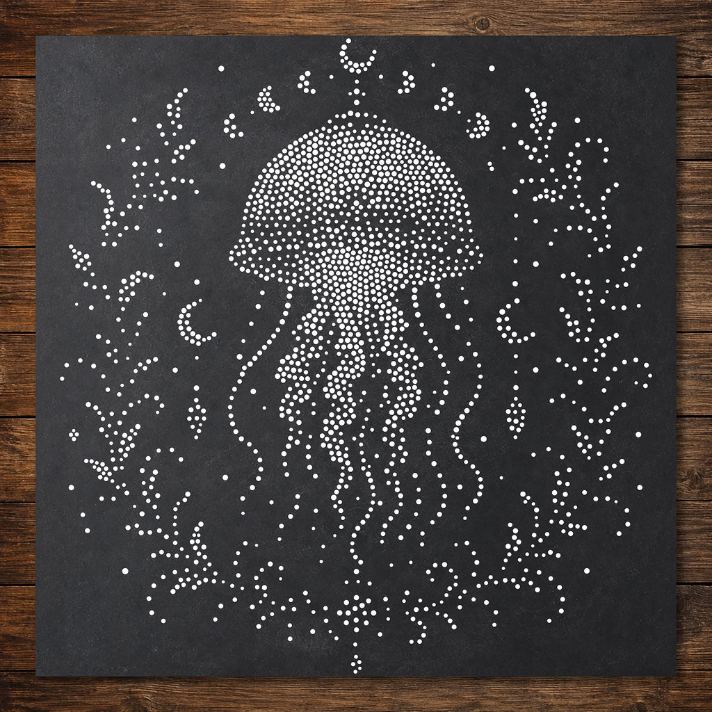 Cosmic Jellyfish reusable Mylar stencil