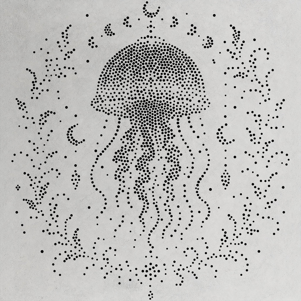 Cosmic Jellyfish reusable Mylar stencil