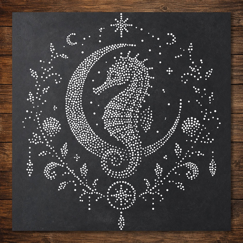 Celestial Seahorse reusable Mylar stencil