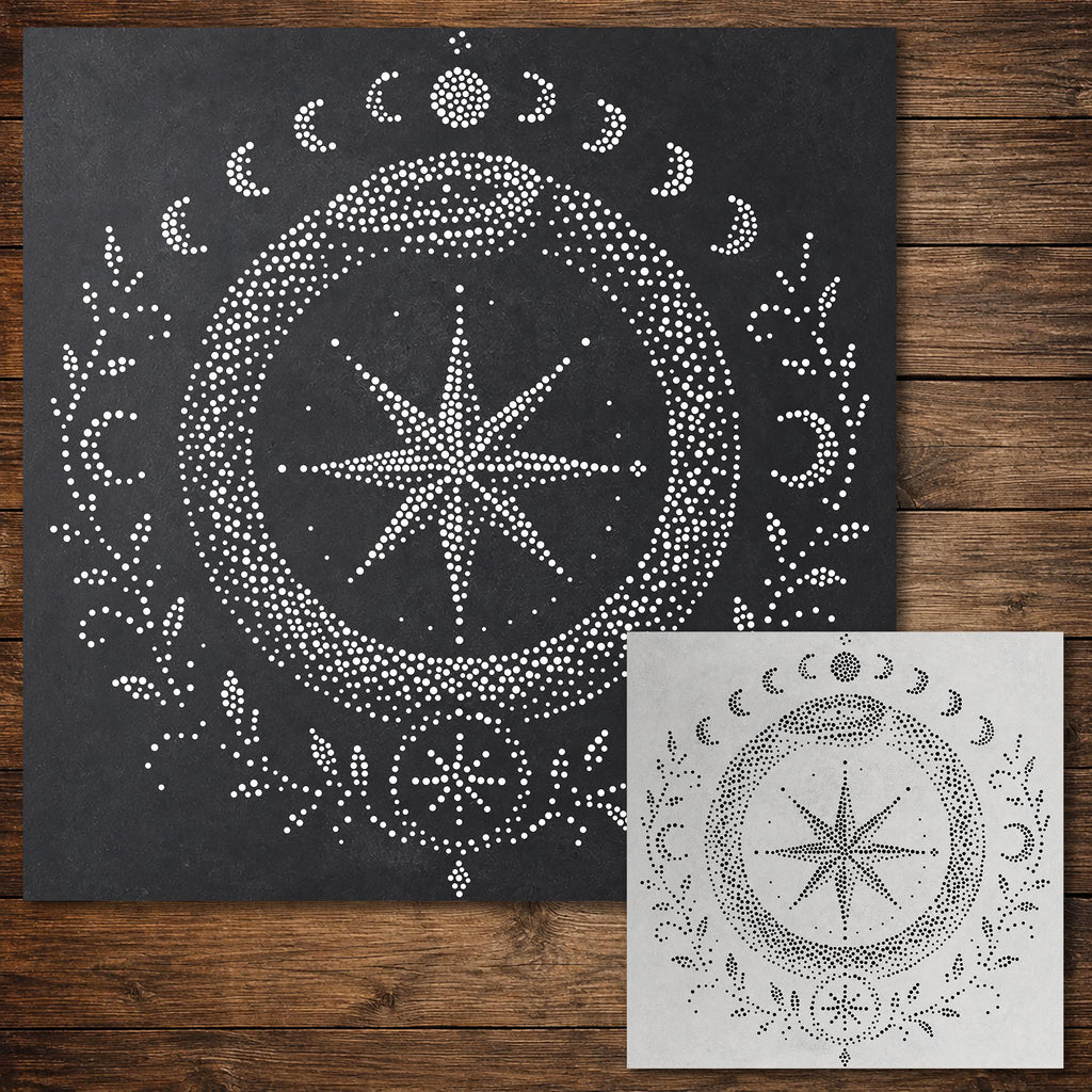 Celestial Ouroboros reusable Mylar stencil