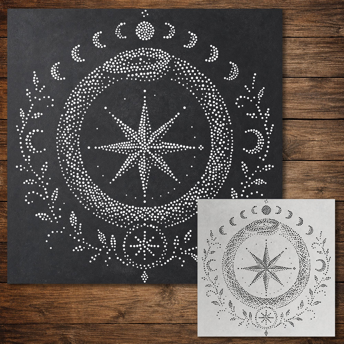 Celestial Ouroboros reusable Mylar stencil