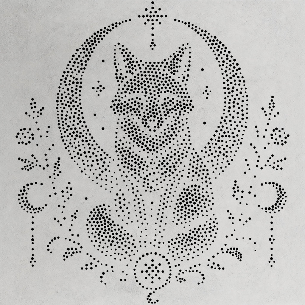 Celestial Fox reusable Mylar stencil