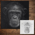 Chimpanzee reusable Mylar stencil