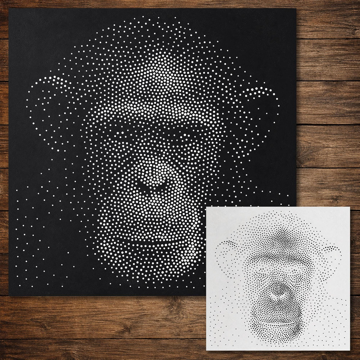 Chimpanzee reusable Mylar stencil