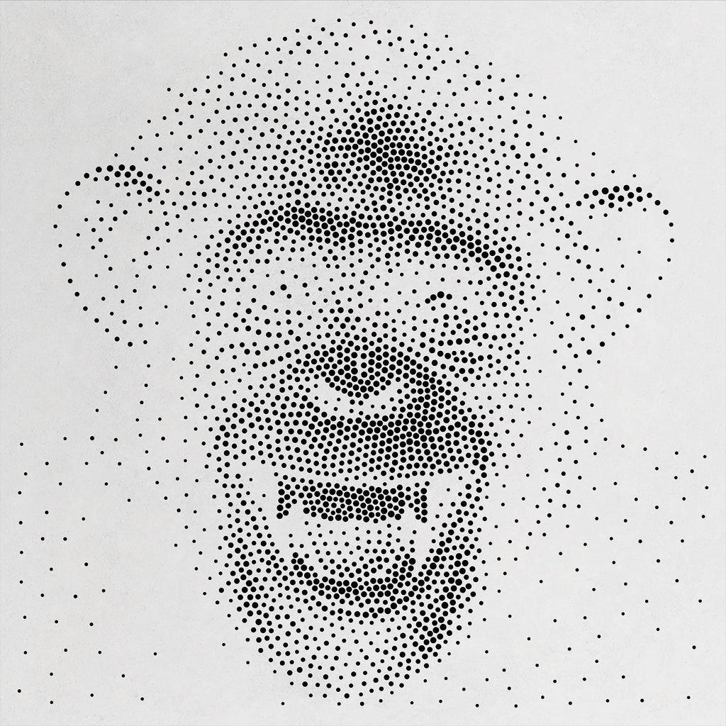Chimpanzee reusable Mylar stencil
