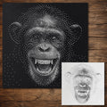 Chimpanzee reusable Mylar stencil