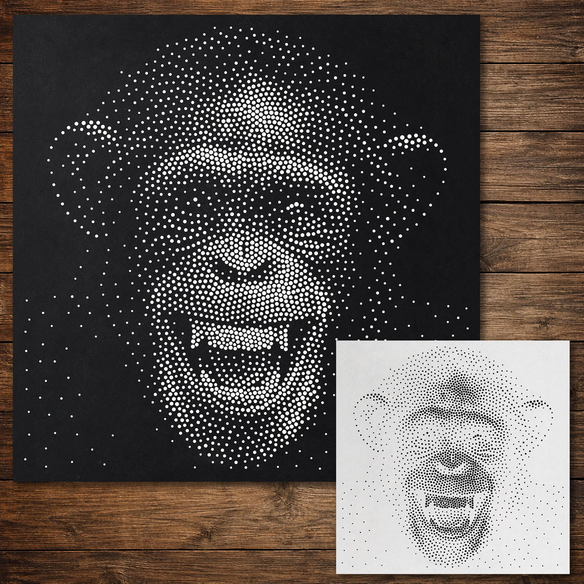 Chimpanzee reusable Mylar stencil