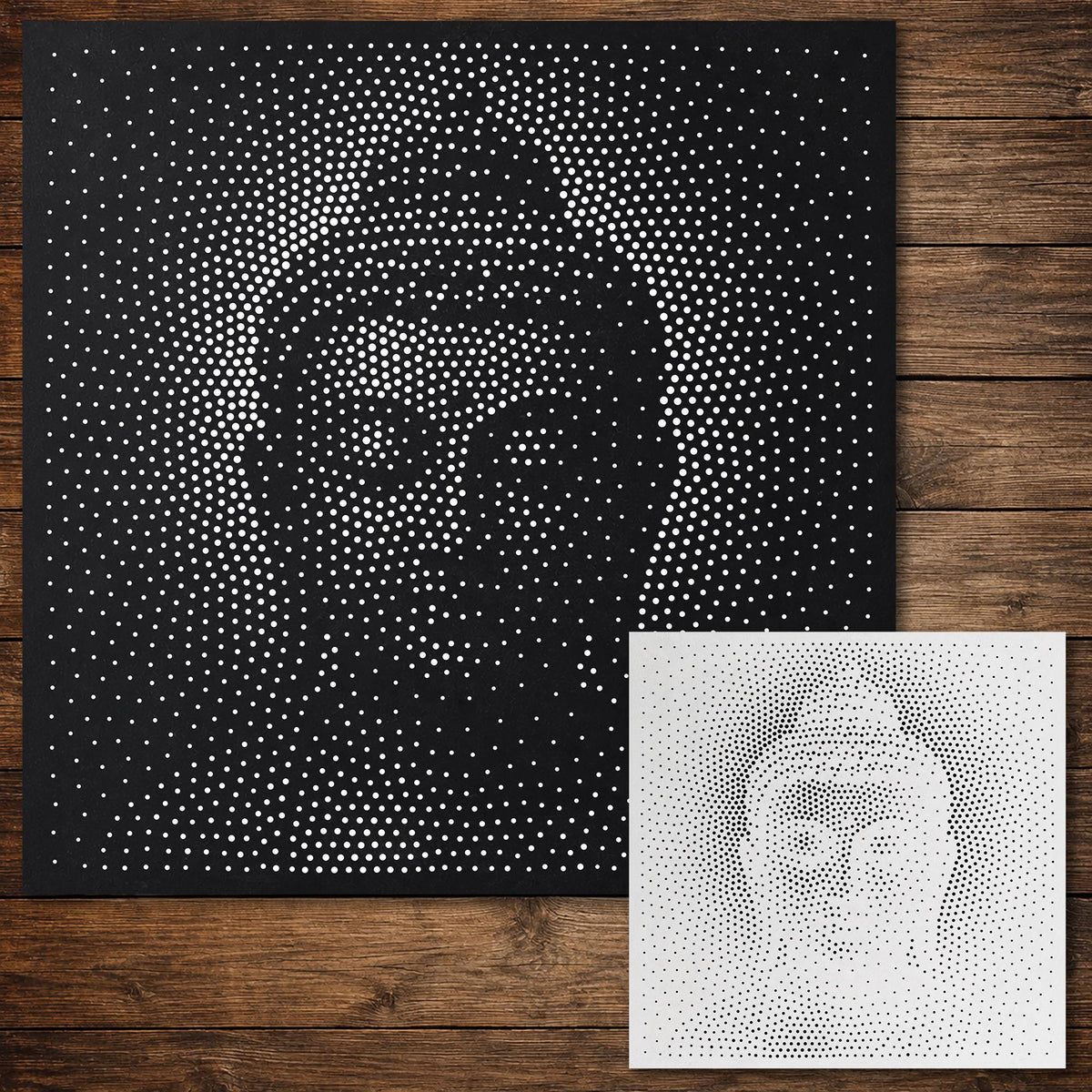 Buddha Face reusable Mylar stencil