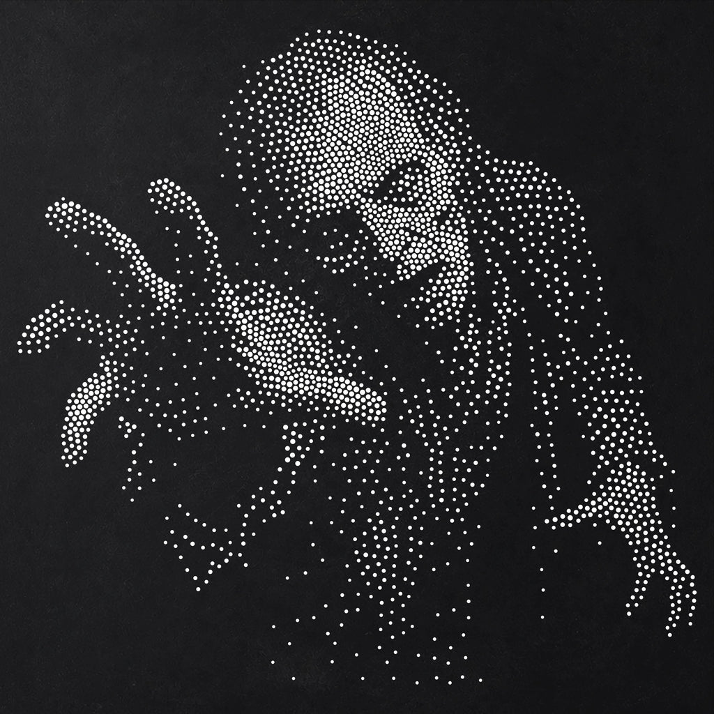 Male Zombie Reaching Forward Stipple Art Halloween reusable Mylar stencil