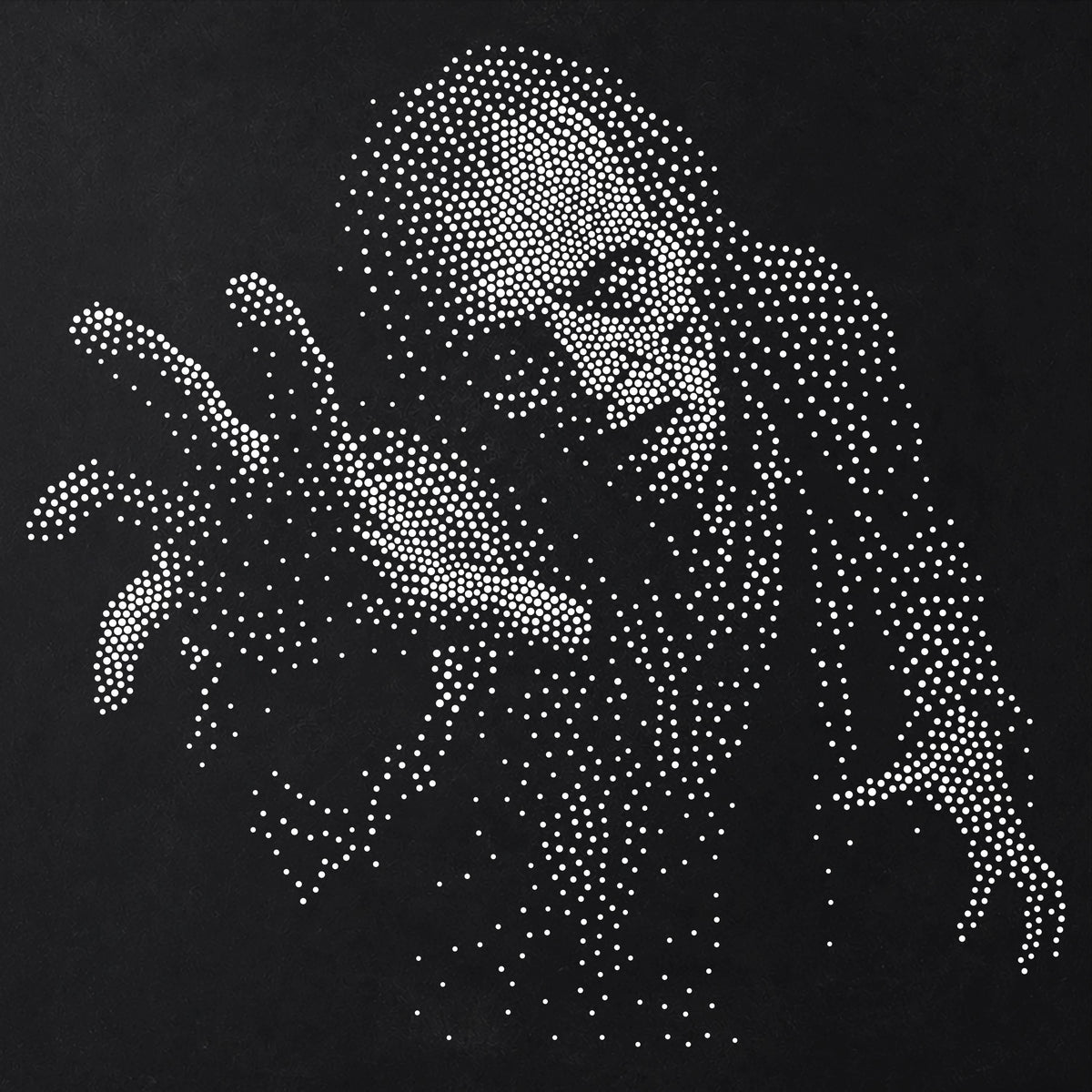 Male Zombie Reaching Forward Stipple Art Halloween reusable Mylar stencil