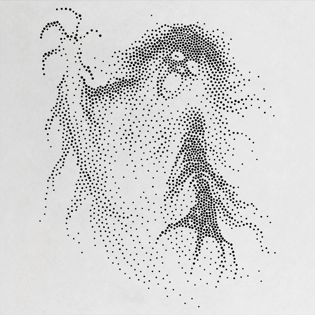 Screaming Banshee Ghost Stipple Art Halloween reusable Mylar stencil